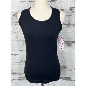 MARGARITA Scoop Neck Athletic Tank Top Black Sz 2 (US Sz S) NWT Style #16200